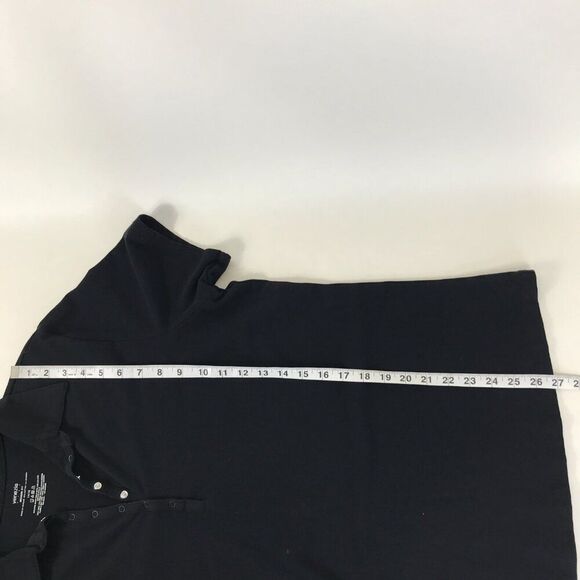 Lane Bryant Venezia Snap-Up Polo Tee Women’s Plus Size 14/16 Black Stretch Knit - Picture 7 of 8